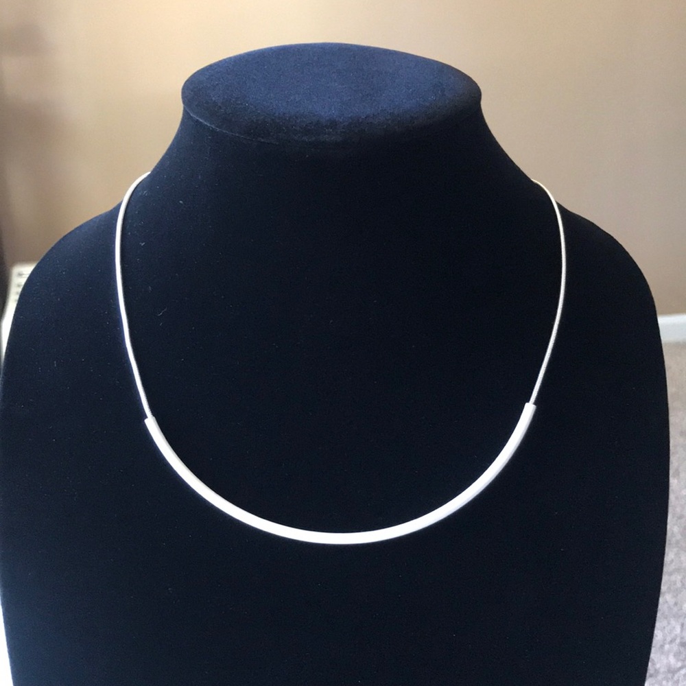 White metal necklace, NWT